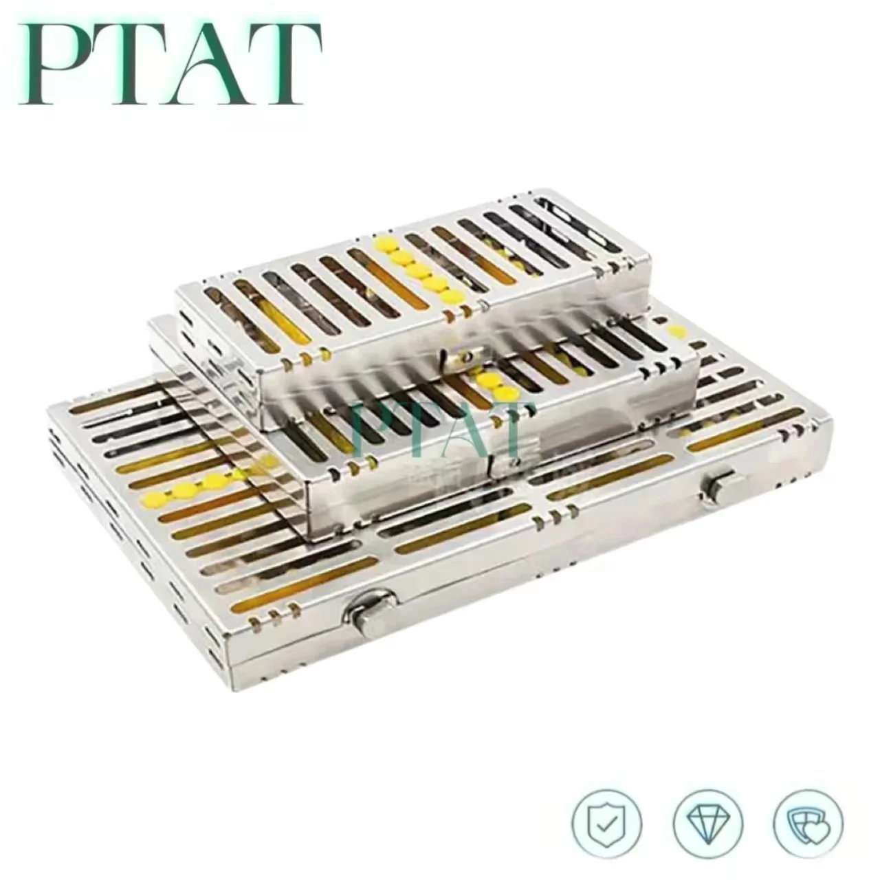 Dental Sterilization Rack Surgical Autoclavable Sterilization Box Dental Cassette File Burs Disinfection Tray