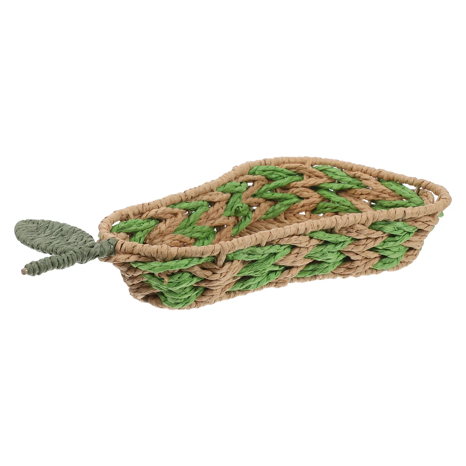 

Woven Produce Basket Fruit Shaped Bread Storage Organizer Kitchen Counter Freshness Keeping Handcrafted Vegetable Snack