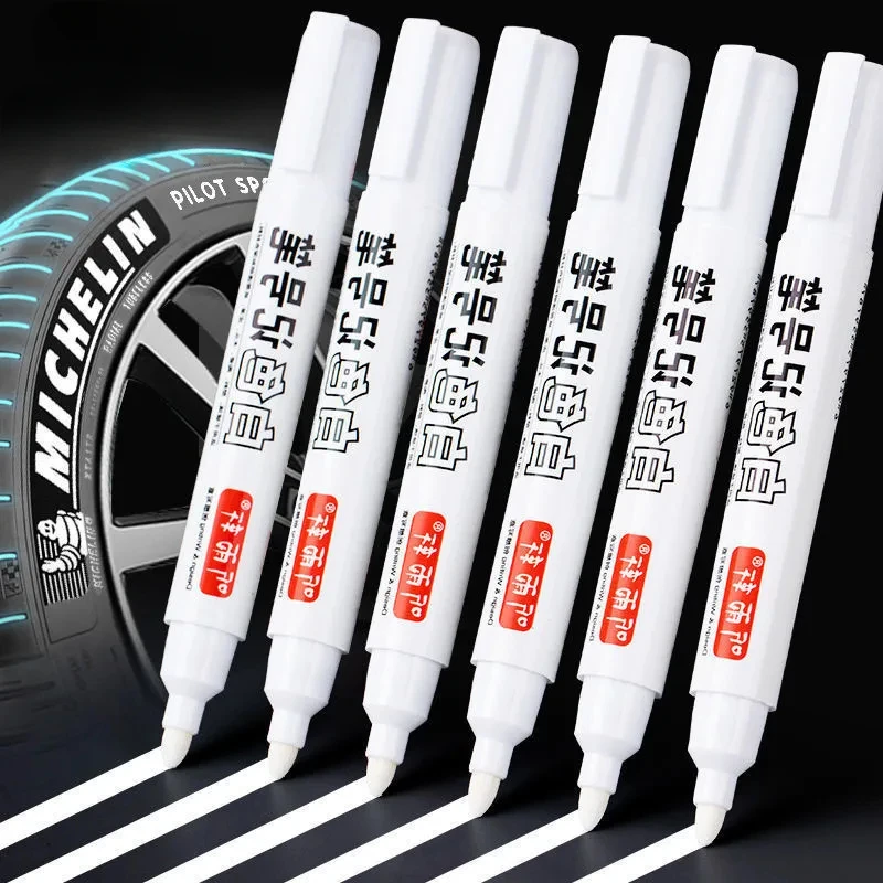 Pen Paint Tire Permanent Marking Waterproof White Retouch Horizontal Tennis Ball Repair
