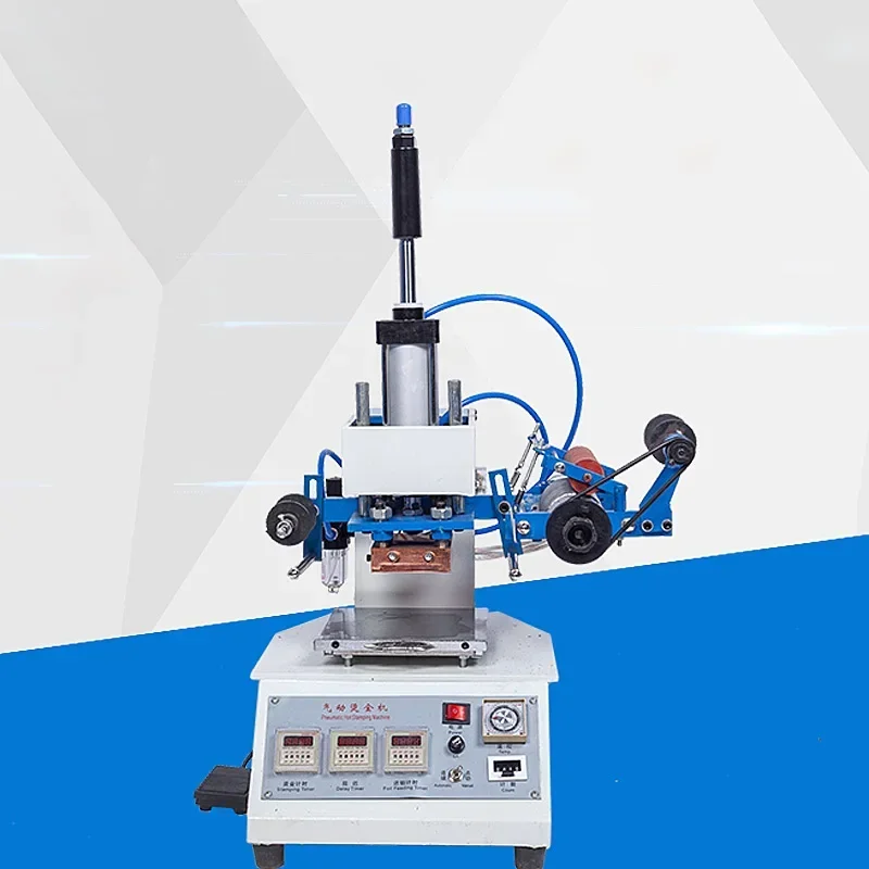 Hot sales Pneumatic Hot Foil Stamping Machine Press Machine for leather Wood Paper Branding CustomLogo Marking Leather