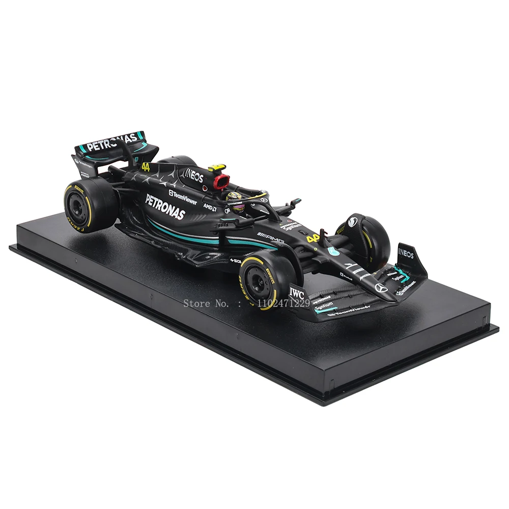 Bburago 1:43 Mercedes-AMG Team 2023 C43 W14 44# Hamilton 63# Russell alloy car model toy series collection gift