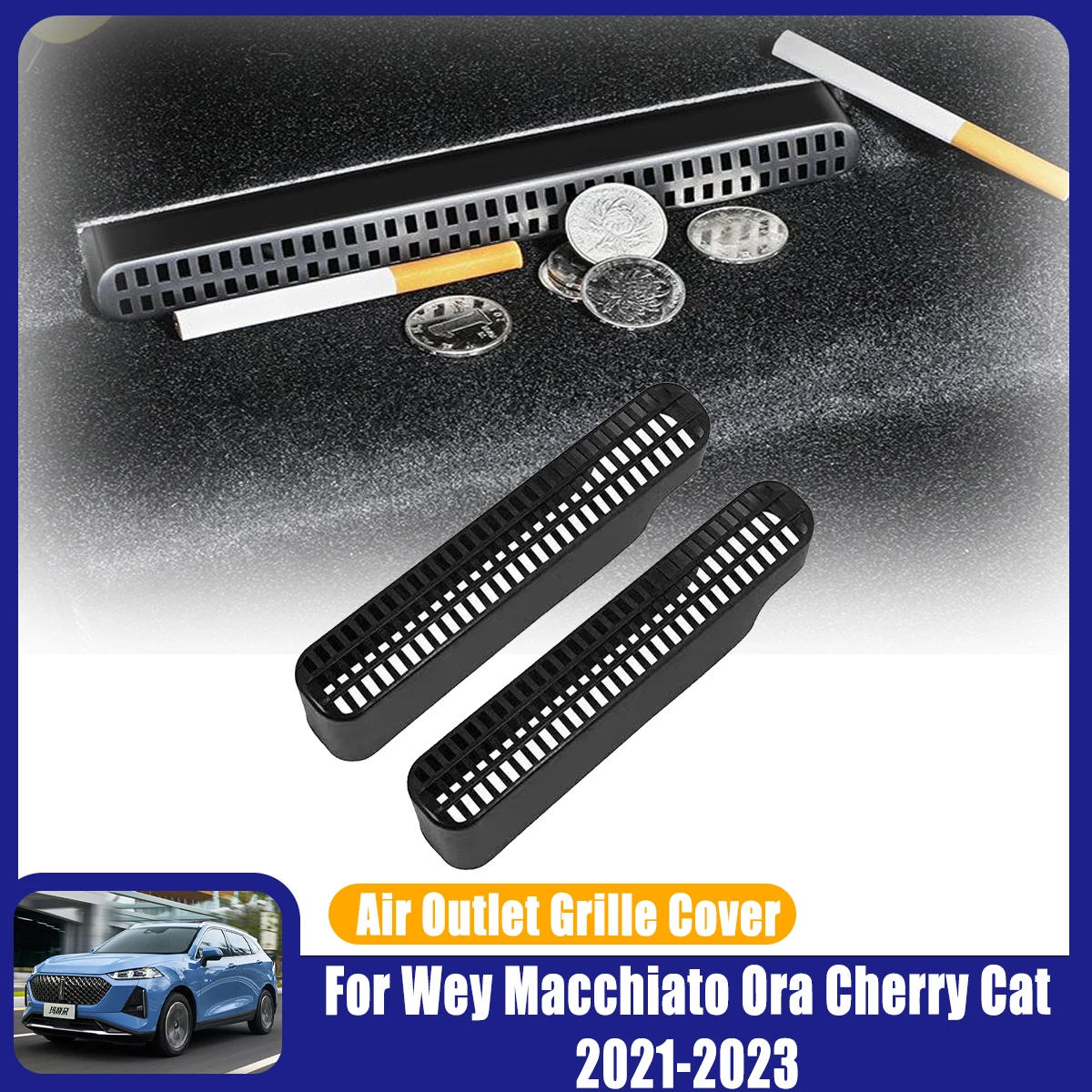 

For Wey Macchiato Ora Cherry Cat 2021-2023 Car Accessories Air Vent Outlet Covers Protectors Anti Debris Dust Mesh Anti-blocking