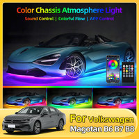 APP Control Car Chassis Flexible Strip Light LED Decorative Atmosphere Lamp For Volkswagen Magotan B6 B7 B8 Tiguan 5N AD1 T-Roc
