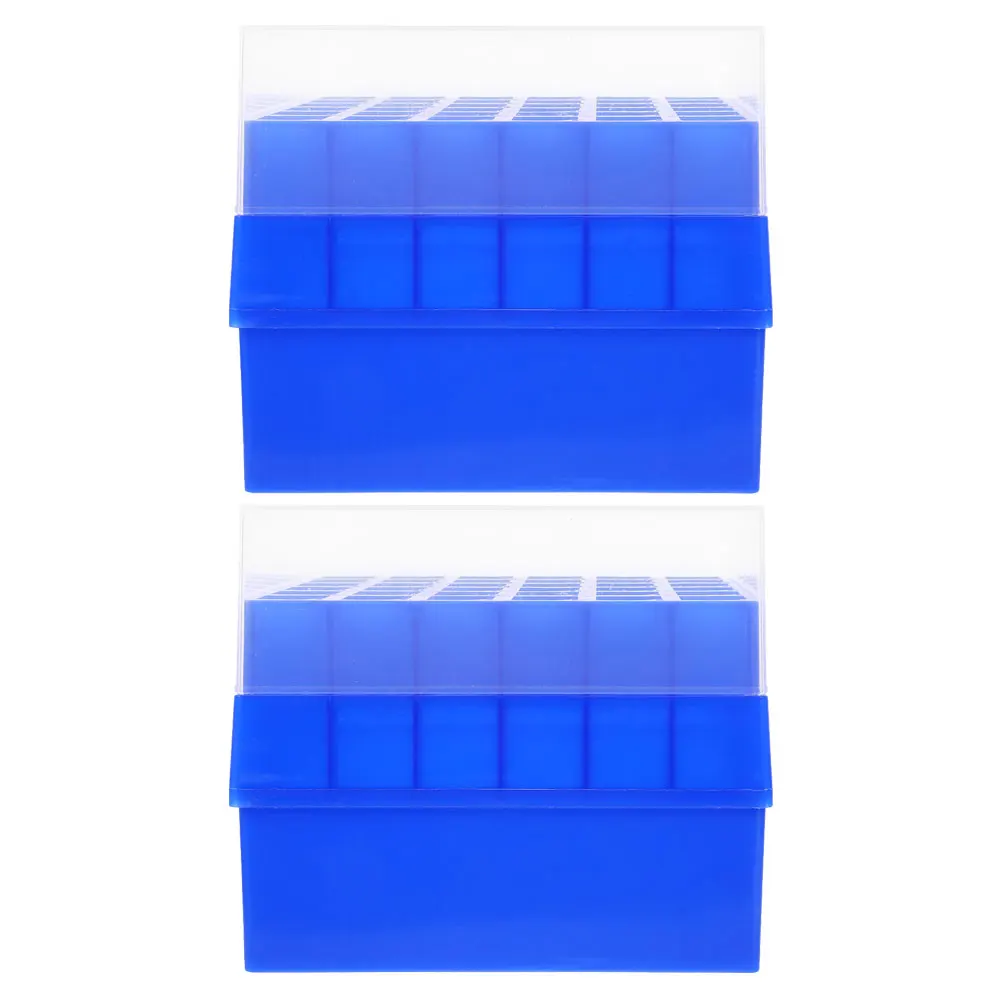 

2 Pcs Freezer Box Sample Tubes with Lids Test Storage Holder Sampling Organizer Plastic Fixed Holders