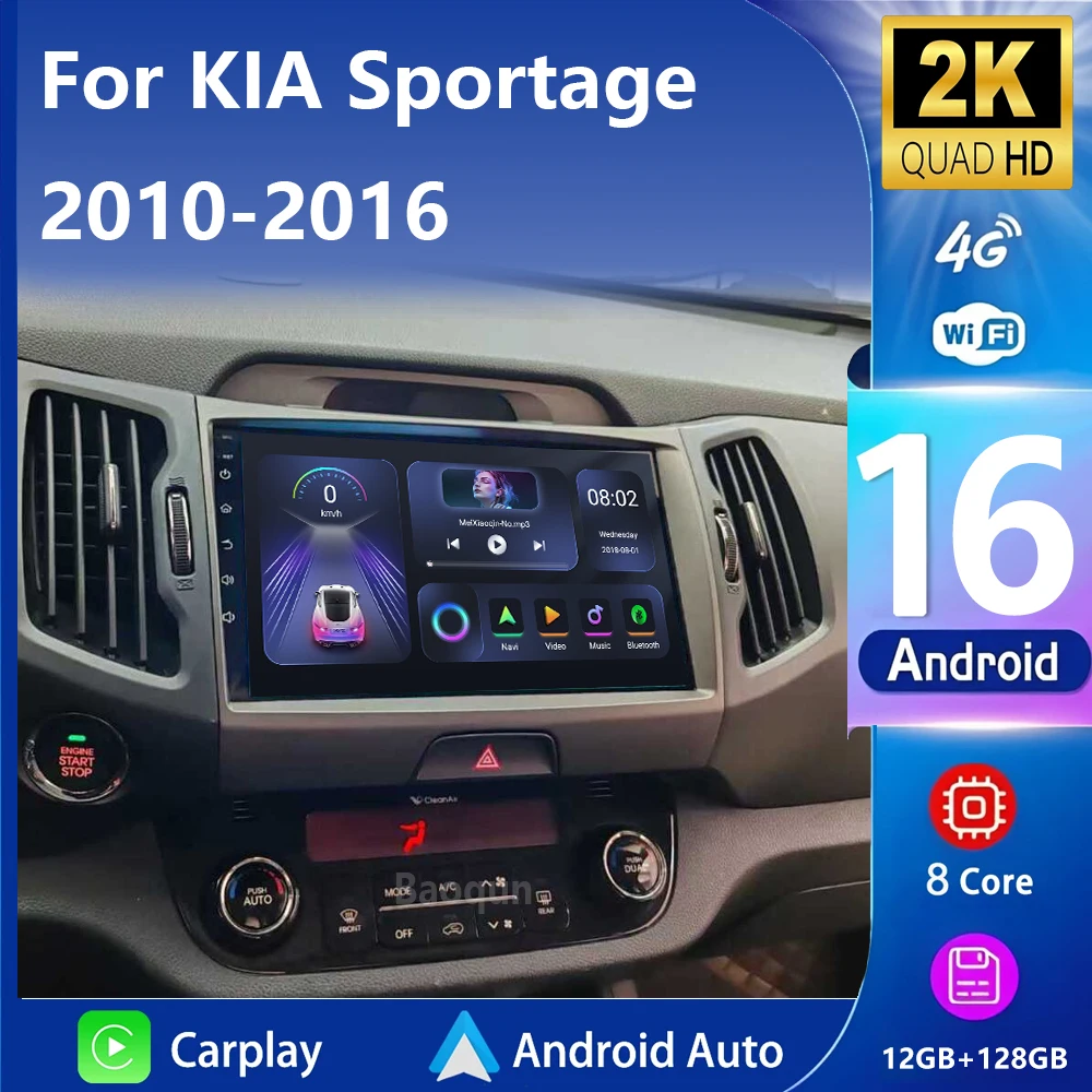 Pour KIA Sportage 2010 2011 2012 2013 2014 2015 2016 2Din voiture Android Radio lecteur multimédia 2 Din Autoradio vidéo GPS Navi WiFi