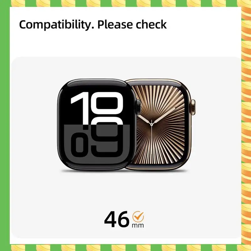 AB53 Advanced Protection Metal Case With Turn Bumper And Back Shell For  Watch Series 10, 46Mm Titanium