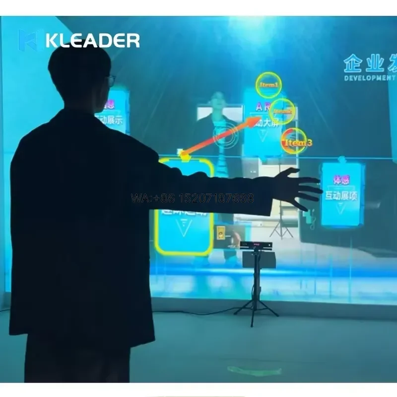 Wmwmnu for Kinect Interactive Display Software Mapping Augmented Reality Wall Projector 3D Led Gesture Control Exhibit 4K Lcd