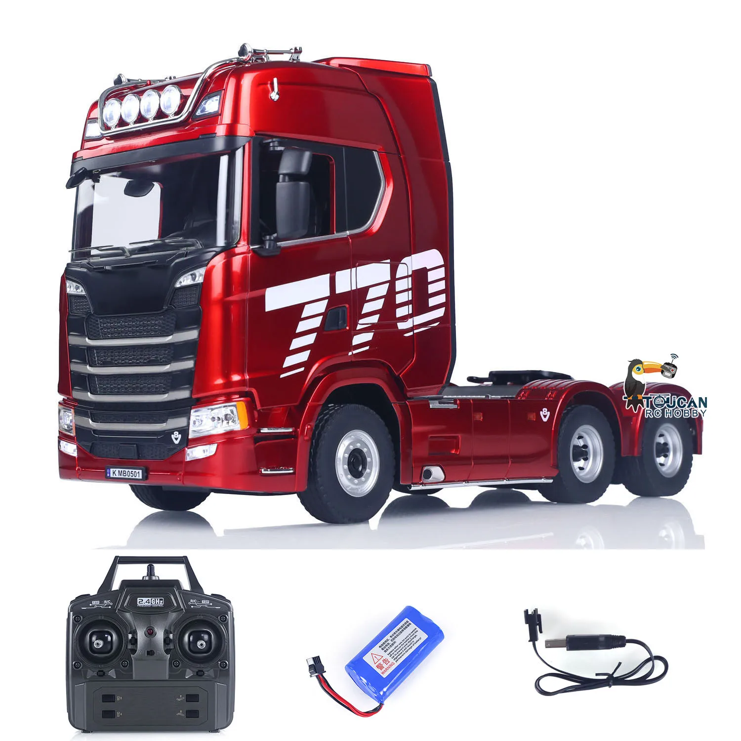 

1/18 Scale HUINA 1501 770S RC Tractor Truck Plastic Model RTR 7.4V Battery 19CH Light Sound RC Trucks Lorry Car for Boys Toys