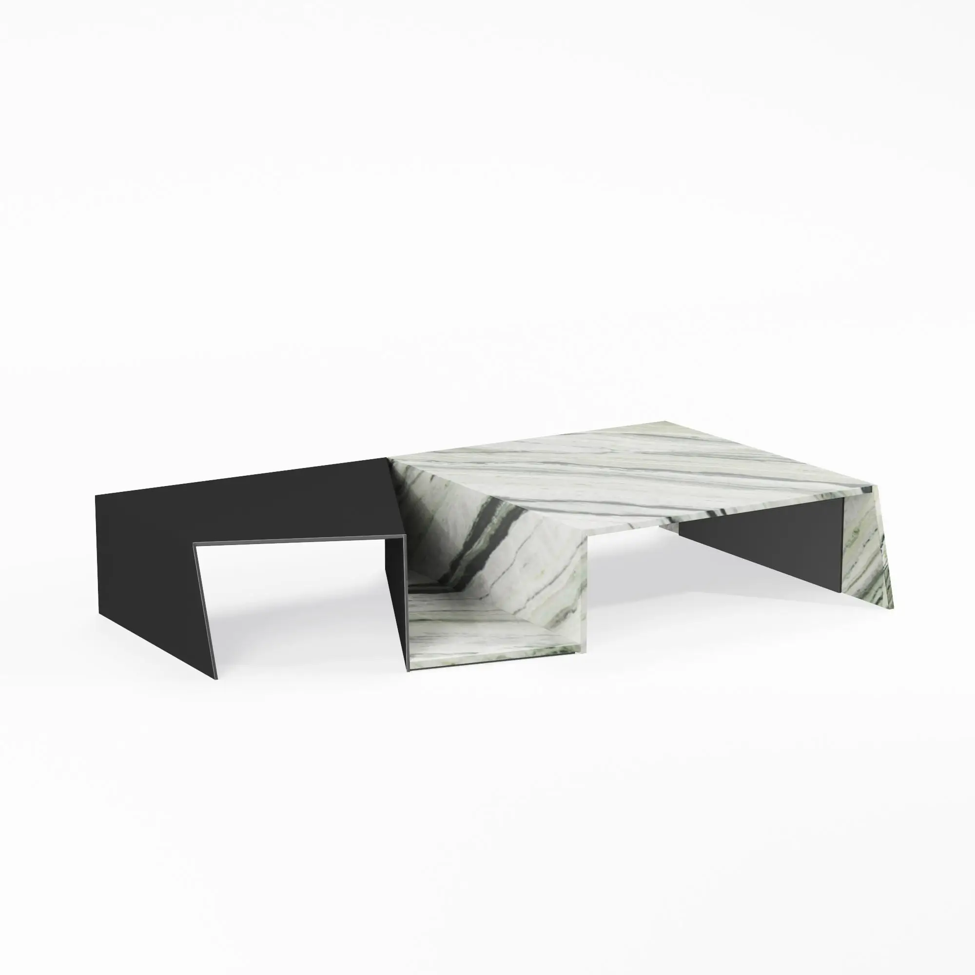 Italian minimalist coffee table color matching modern natural marble high-end living room home designer side