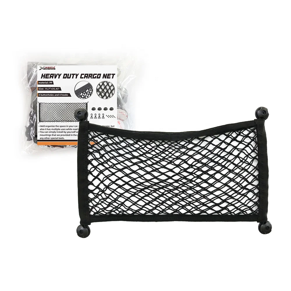 DIY Versatile Mesh Cargo Net Organizer, Cut-to-Size Elastic Storage Netting with Pockets, Multi-Purpose for RV Camper Van