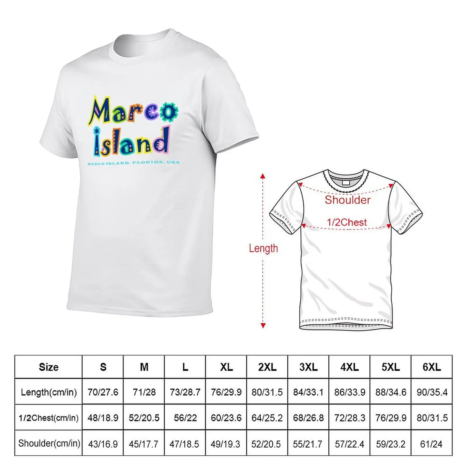 Marco Island Florida souvenir T-Shirt t shirt man plain t shirts cotton 100% T-Shirt