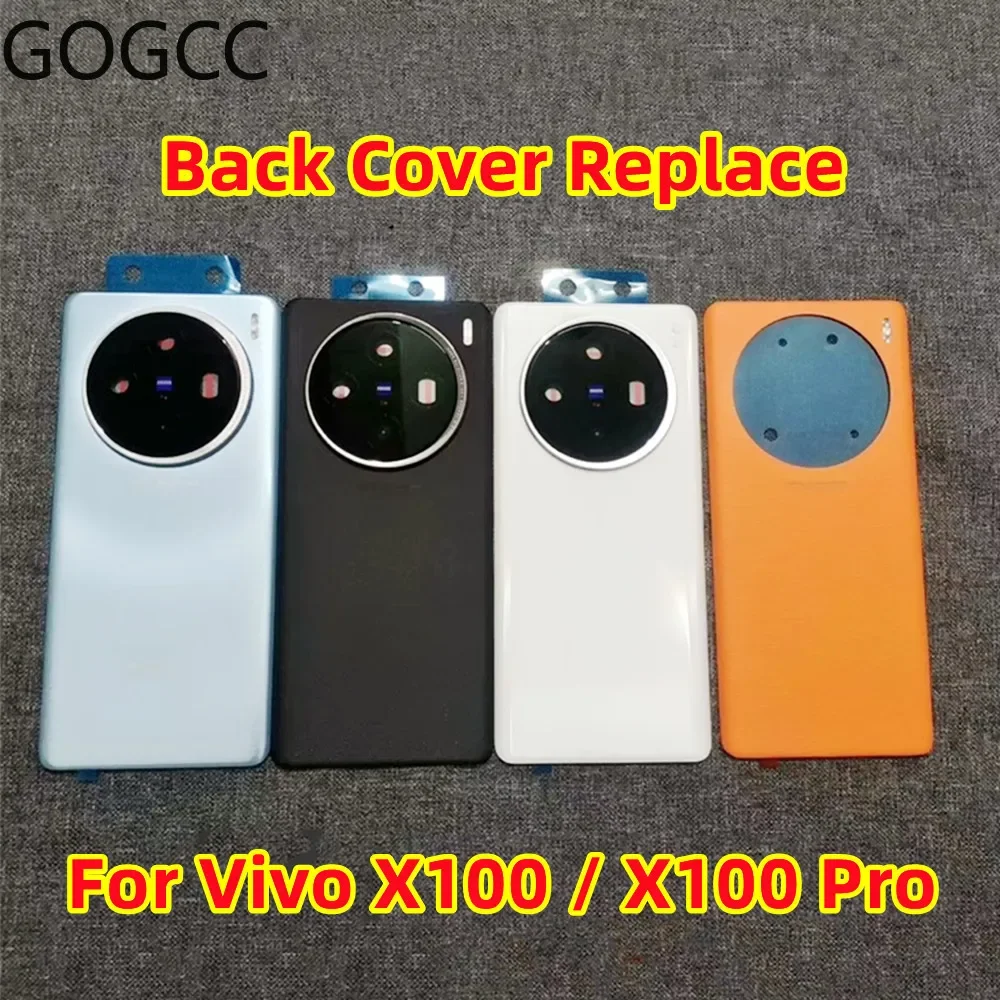 

Ремонт Ori AAA для Vivo X100/X100S Pro, задняя крышка, задняя крышка, стеклянная дверь, корпус + объектив камеры, замена V2324A