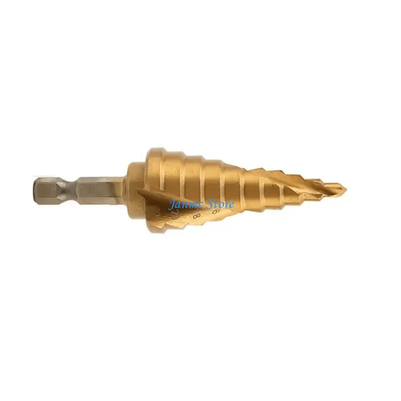 LX0C Step Drill Bit High Speed Steel Hole Cutter Hexagonal Step Cone Drill Bit