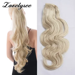 160G 200G Body Wave Ponytail Human Hair Extensions Clip In Wrap Around Ponytail Brazilian 100% Remy Women Pony Tail Hairpiece
