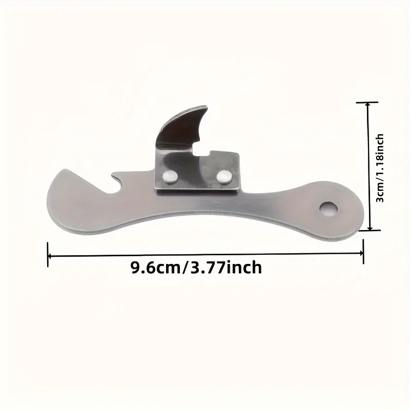 Multi-Function Can Opener with Ergonomic Grip - Durable Kitchen Tool for Effortless Can & Bottle Opening,Compact Portable Design
