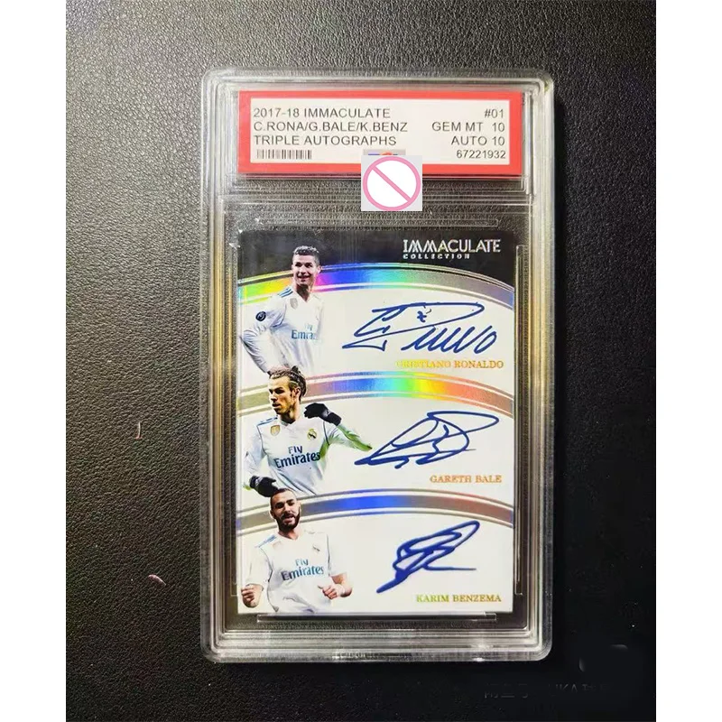 DIY Cristiano Ronaldo Benzema Bale Triple Signatures Kaka Messi Cristiano Ronaldo Triple Signatures Star Cards