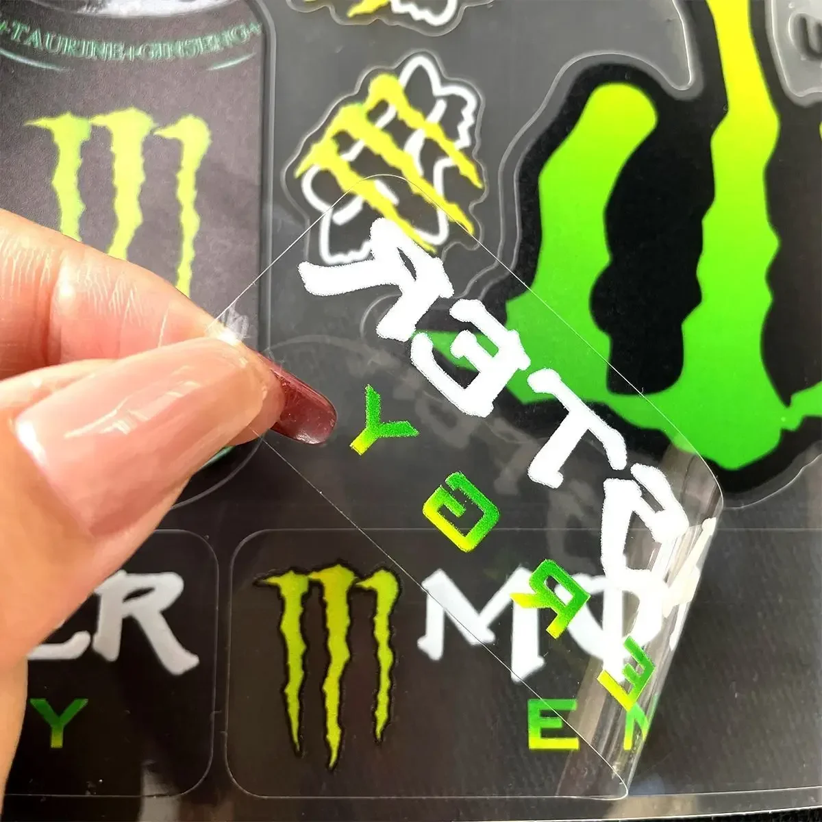 New Monster Energy Car Reflective Stickers Motorcycle Helmet Tail Box Modified Stickers Waterproof Decorative Decals