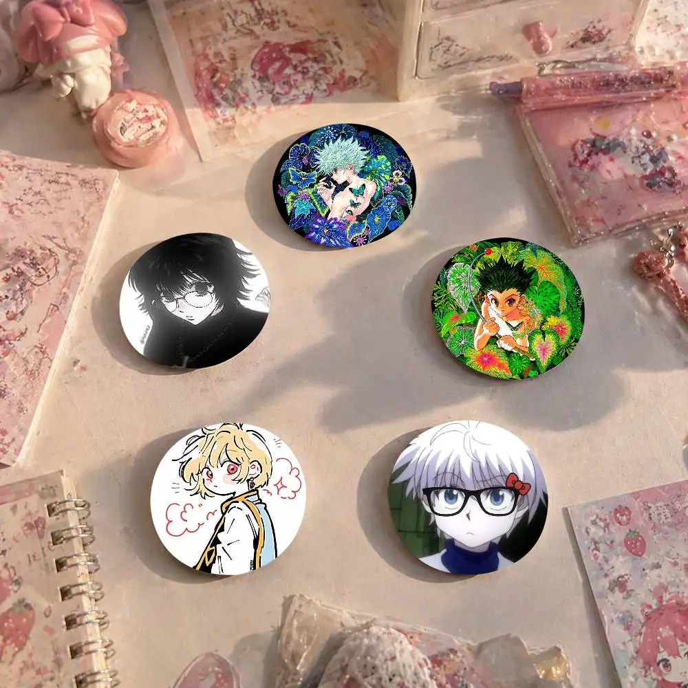 Hunter X Hunter 75x75 25x25 Mm Cartoon Round Brooches On Backpack Shirt Accessories Jewelry Badge Gift For Friends