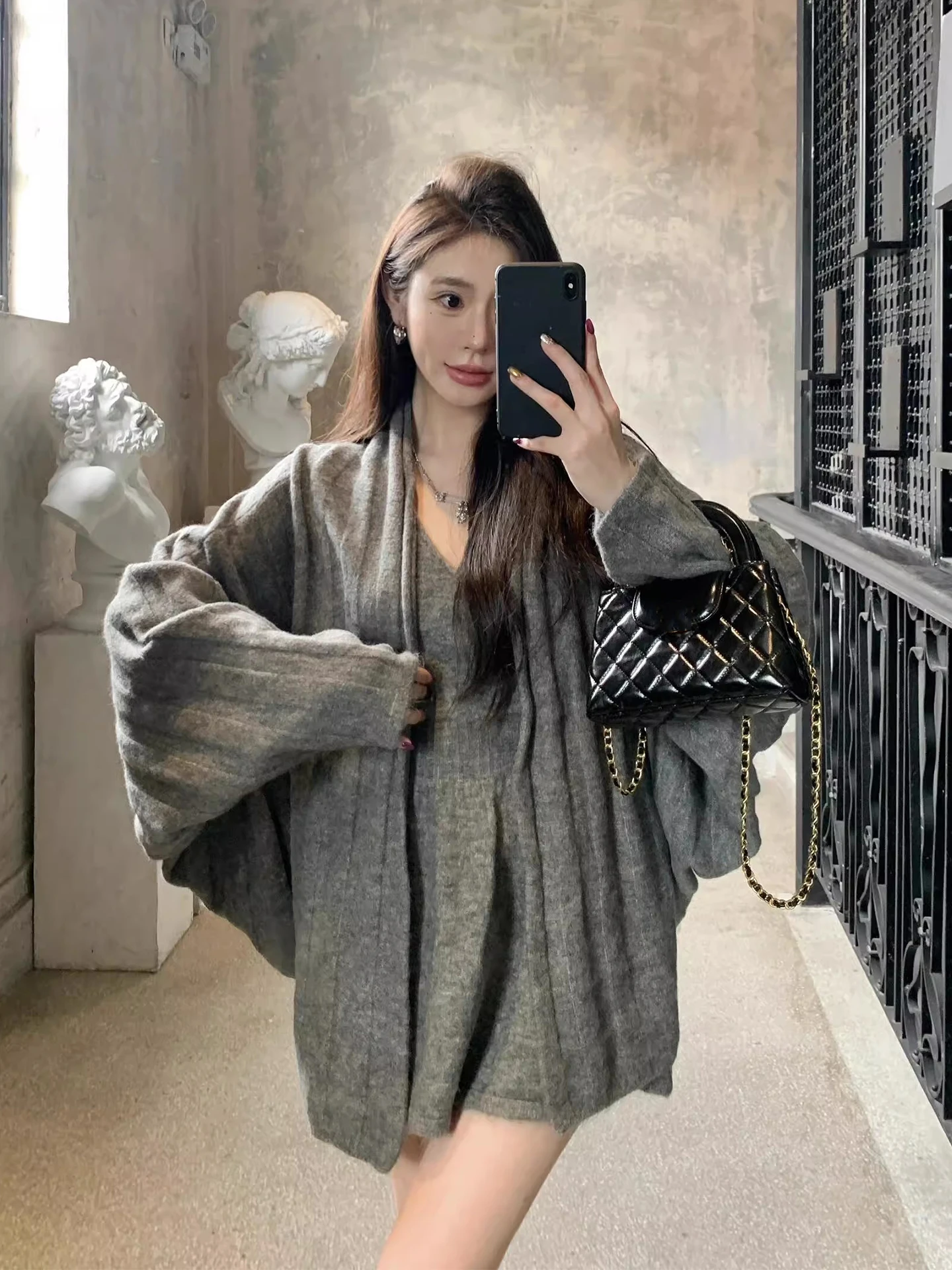 Gilet in Neline sexy lavorato a maglia chic Dr maglione cardigan aperto in puro colore da donna Capispalla Autunno Faion Set Pendolari Sle