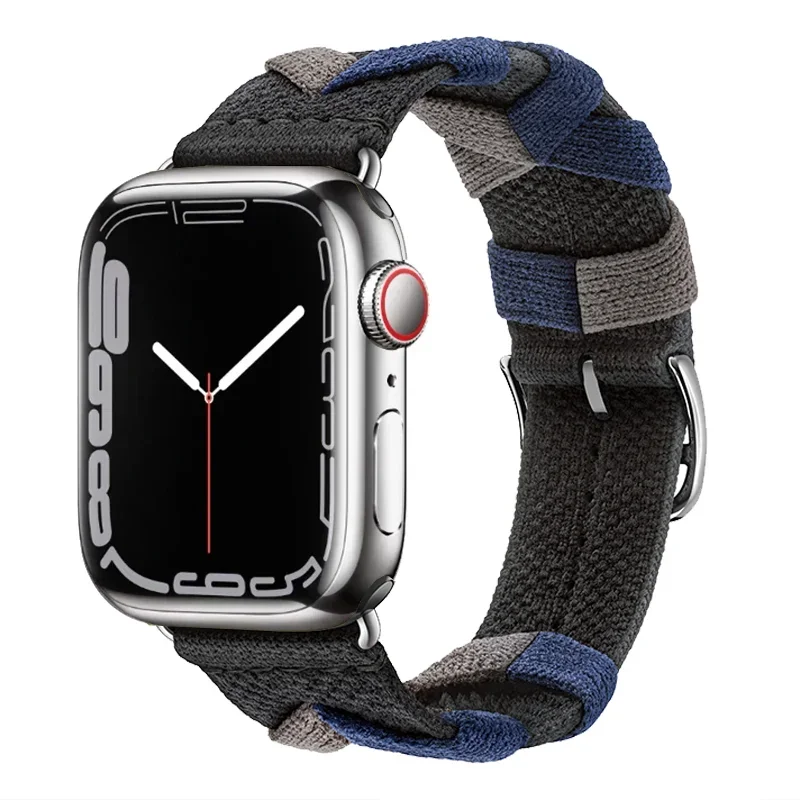 Original Nylon Strap for Apple Watch Band 49mm 45mm 44mm 42mm 40 38mm Webbing Loop Bracelet for IWatch 9 8 7 6 5 4 3 SE Ultra 2