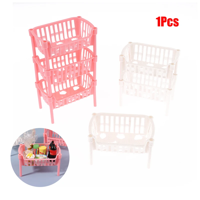 1:12 Dollhouse Miniature Storage Basket Snack drink Basket Portable Kitchen Sauce bottle Jam Jar Rack Home Model Decor Toy