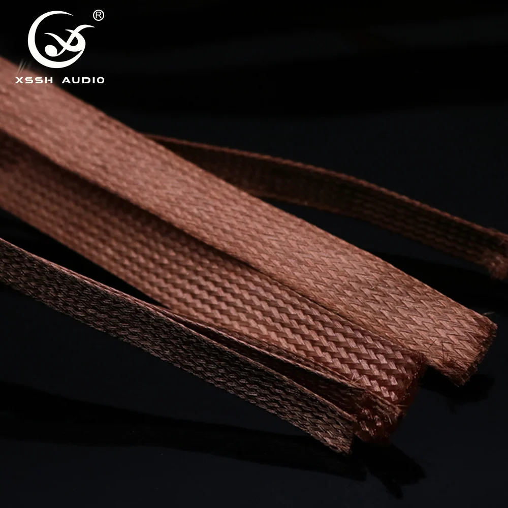 XSSH DIY Flexible Zug HIFI Reines Kupfer Überzogene Zinn Abschirmung 2-30mm Geflochtene Reißverschluss Kabel Hülse Draht Linie Kabel ummantelter Rohr – Detail 21