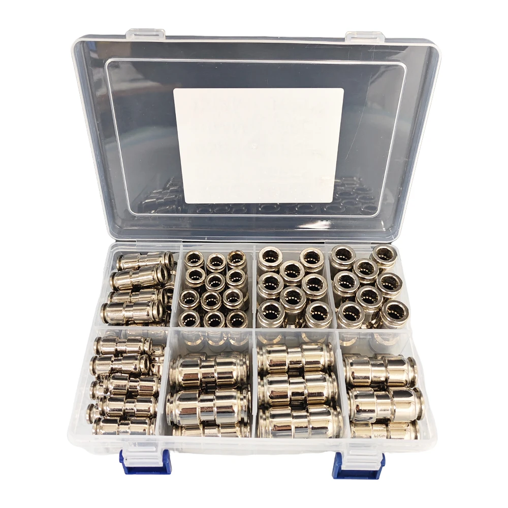 80Pcs Stainless Steel Pneumatic Quick Coupling Straight Push-in Fitting  for 4mm to 12mm Polyurethane Air Hose - view 4
