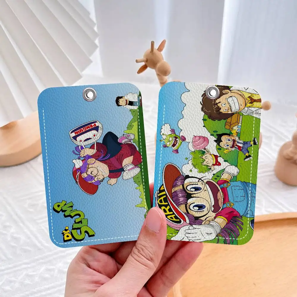 D-Dr S-Slump Anmie PU Soft Leather Rectangular Key Card Holder Induction Elevator Protection Cover Youth Faion Accory