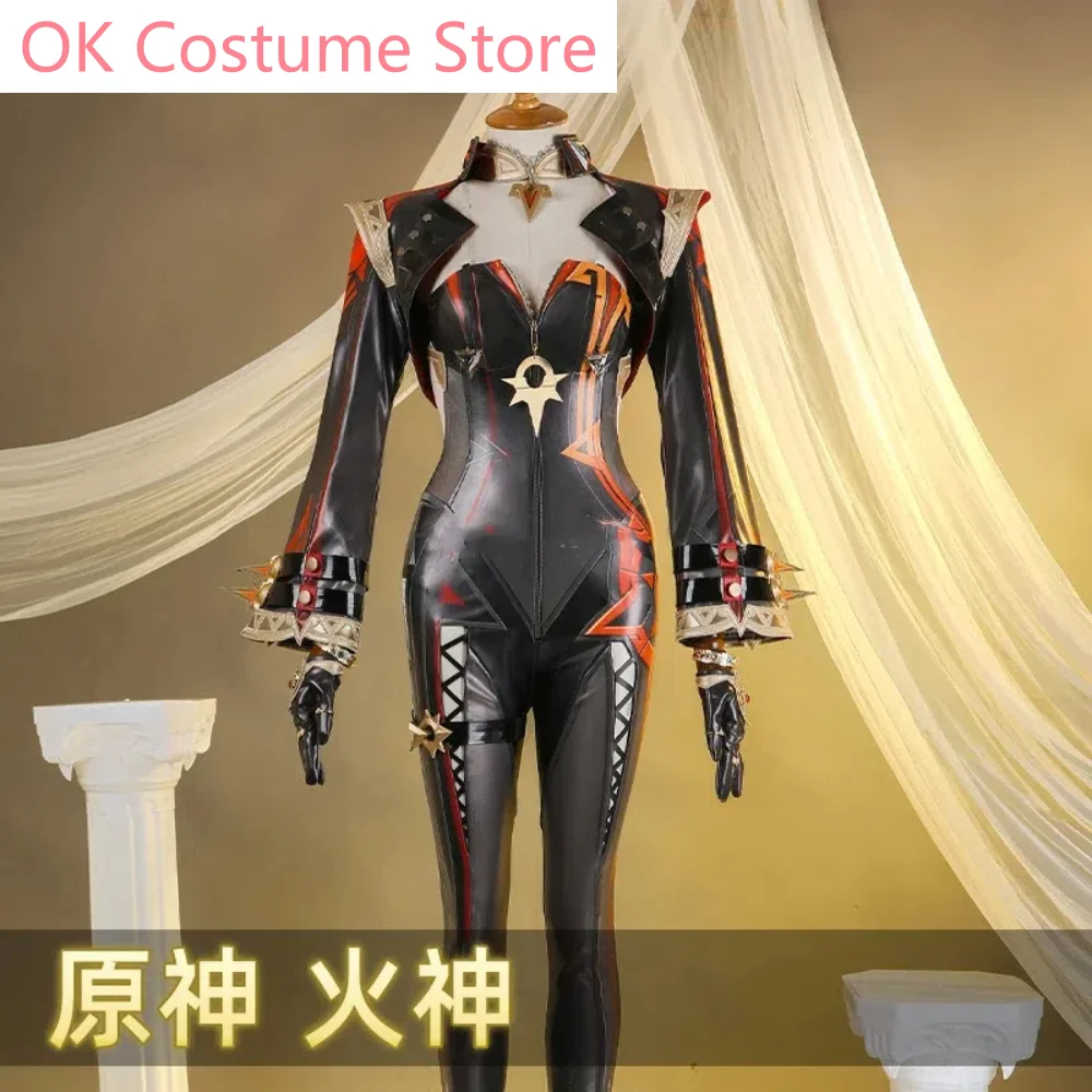 Genshin Impact Mavuika Pyro Archon Game Suit Sexy Jumpsuits Uniform Cosplay Costume Halloween Party Outfit Women XS-XXL