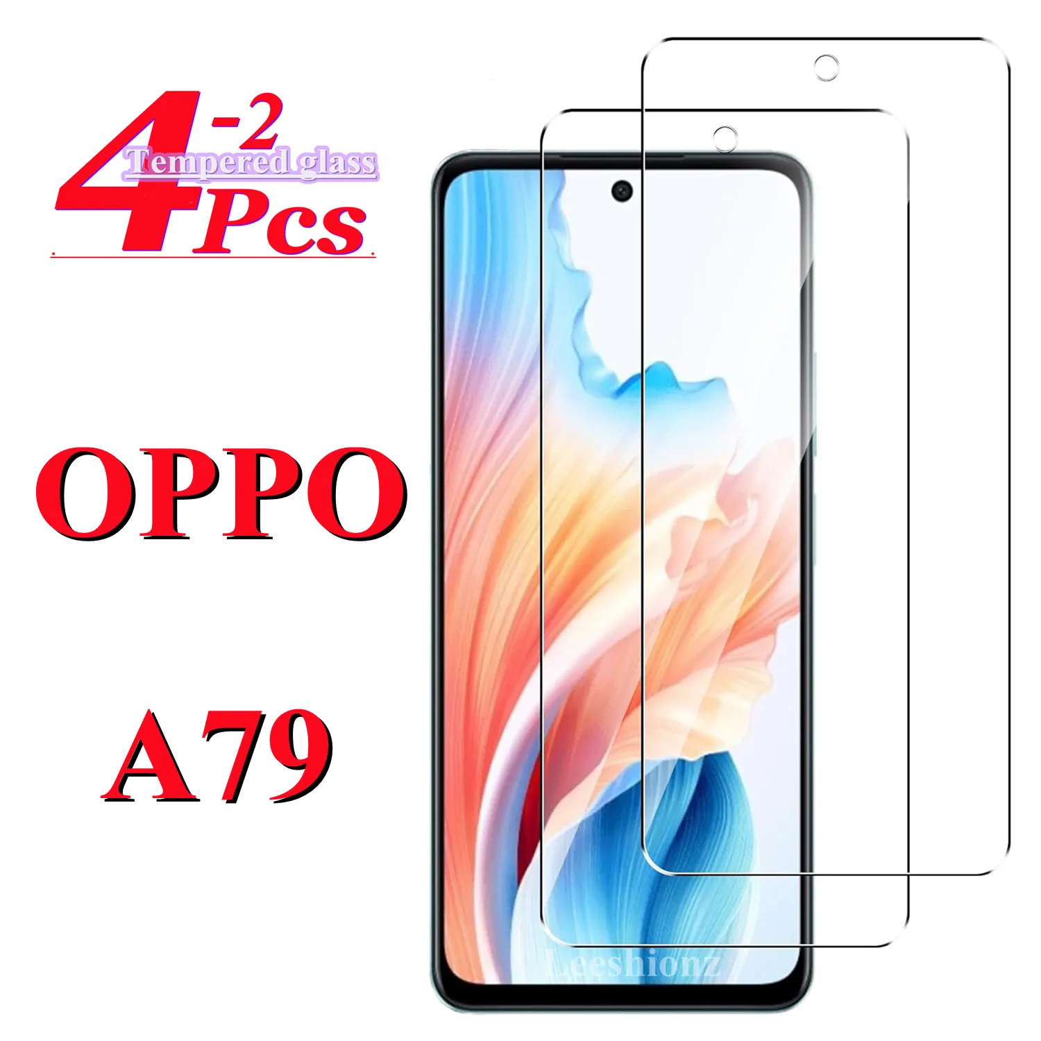 

2/4 piece of glass film suitable For OPPO A79 tempered glass high-definition anti drop screen protector