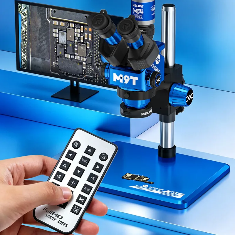 RELIFE MC4 4K 8MP Industrial Microscope Camera HDMI Type-C Dual Output Photo Video Recording Remote Control for Phone PCB Repair