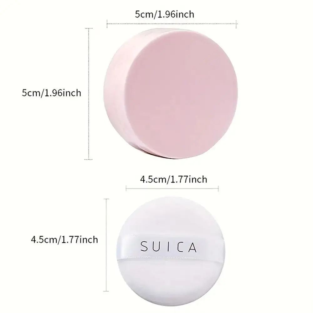 1Pcs 퍼프 파우더 하위 패키지 빈 루스 파우더 항아리 Sifter 분산 파우더 박스가있는 흰색 캡 마카롱 미니 화장품 용기