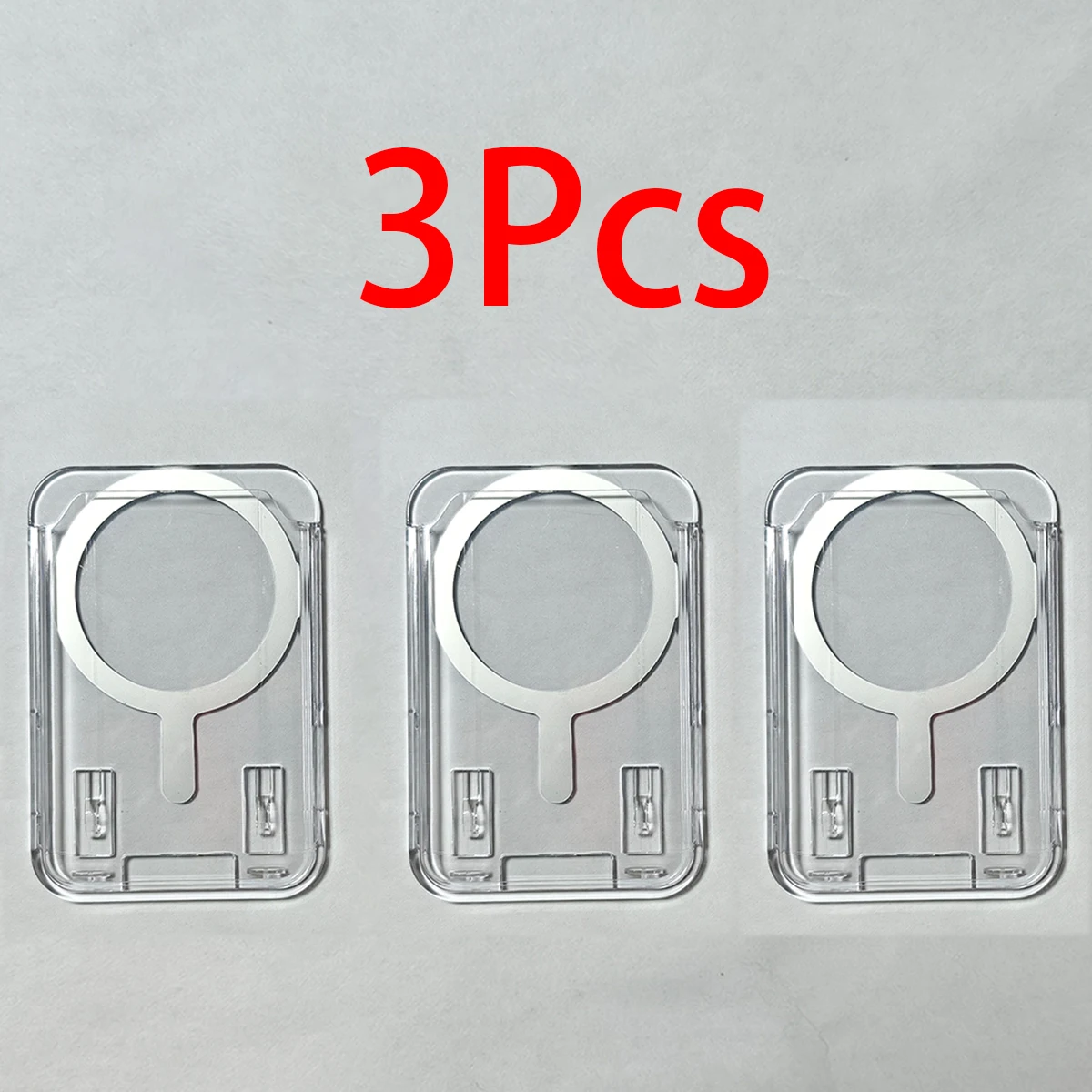 3-teiliges magnetisches Handy-Kartenetui, geeignet für Apple Card Wallet, kompatibel mit allen magnetischen Handyhüllen, transparente Schutzhülle für iPhone 17/16/15/14/13/12 Max Air Plus, kratzfeste Handyhülle aus PC – Detail 9