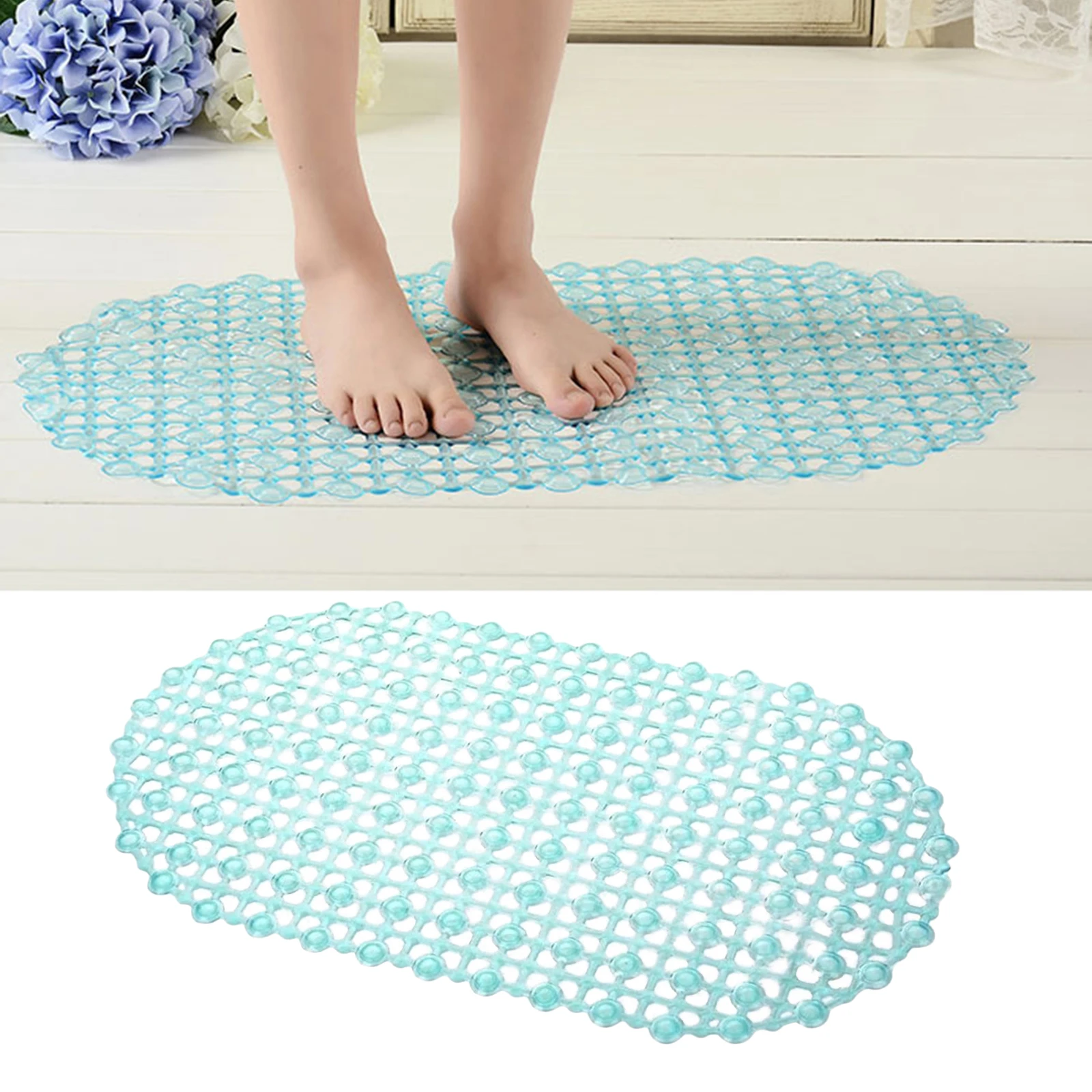 67x37cm Mat Bathtub Bath Mat PVC Small Bathtub Safety Shower Non-slip Bath Mats with Suction Cups Floor Mat Bathroom Mat