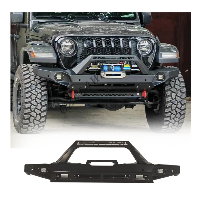 GZDL4WD 4x4 Winch Bullbar Front Steel bumper Kit for Wrangler Gladiator 2022 Front Bull Bar