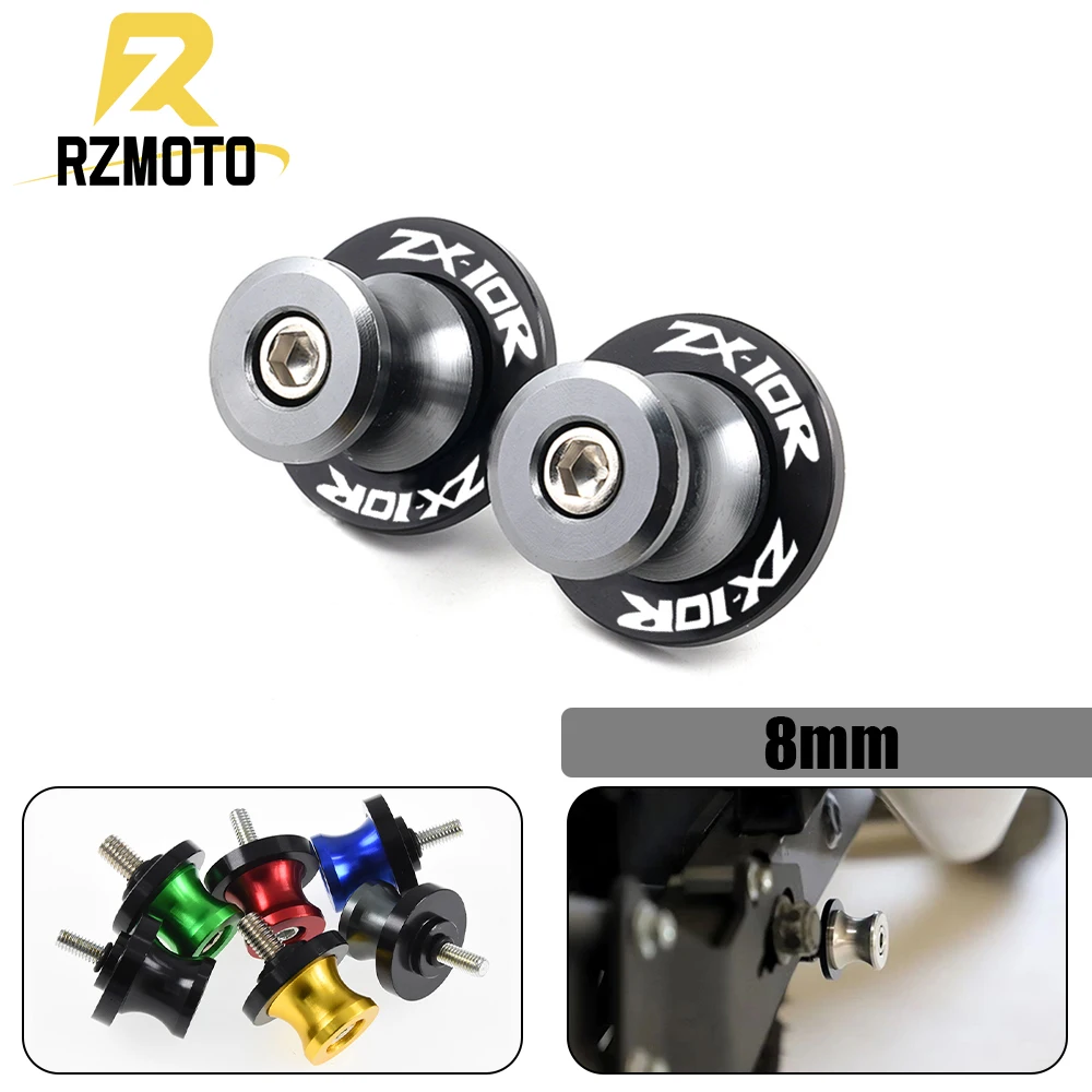 Carretes basculantes de aluminio CNC para motocicleta, accesorios de tornillo de soporte deslizante de 8MM para Kawasaki ZX-10R 2011-2018 ZX10R ZX 10R