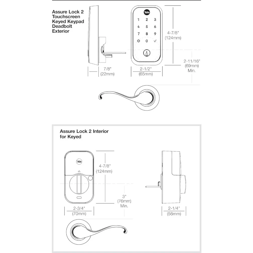 Assure Lock 2, serrure à écran tactile avec Z-Wave, bronze huilé