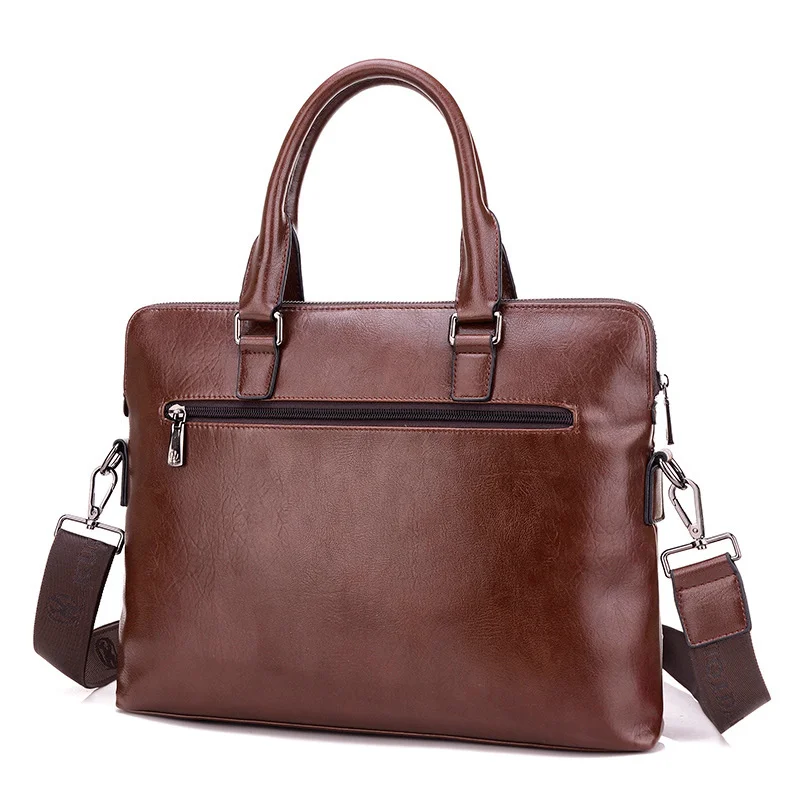 Vintage Men Genuine Leather Briefcase Bag Executive Handbag Man Casual Shoulder Bag Business Laptop Computer Bag For Male