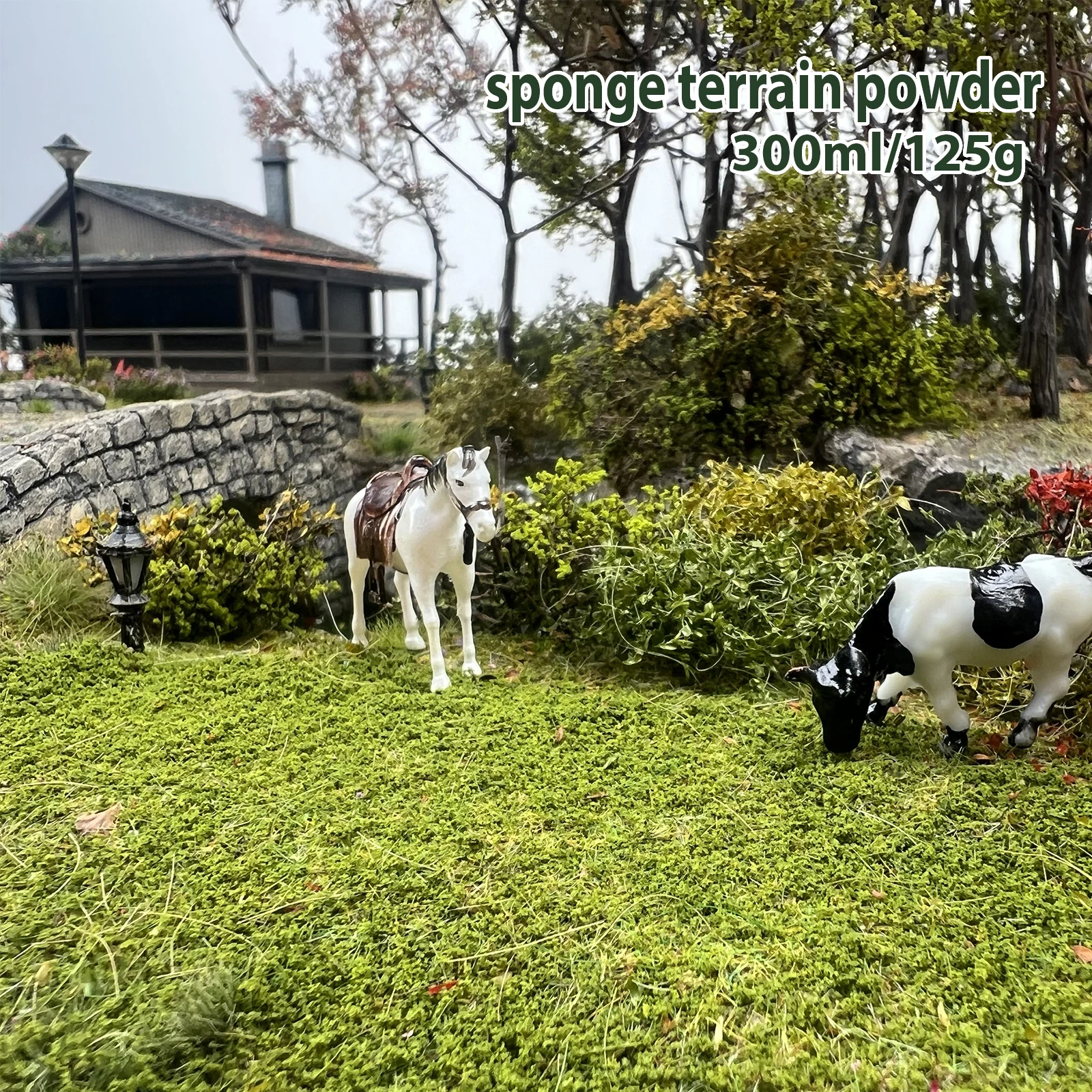 

300ml Miniature Sponge Terrain Powder - Leaf Granules for Diorama Train Sand Table Landscape Basing