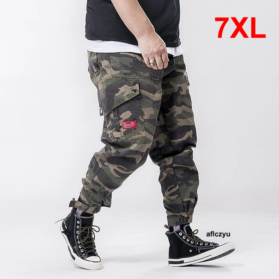 Camouflage Pants Men Jogger Pants Plus Size 7XL Fashion Casual Camou Trousers Male Cargo Pants Elastic Waist