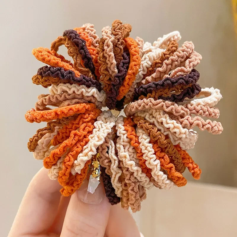 50 teile/beutel Mädchen niedlich bunte grundlegende elastische Haar bänder Pferdes chwanz halter Kinder Scrunchie Gummiband Kinder Haarschmuck