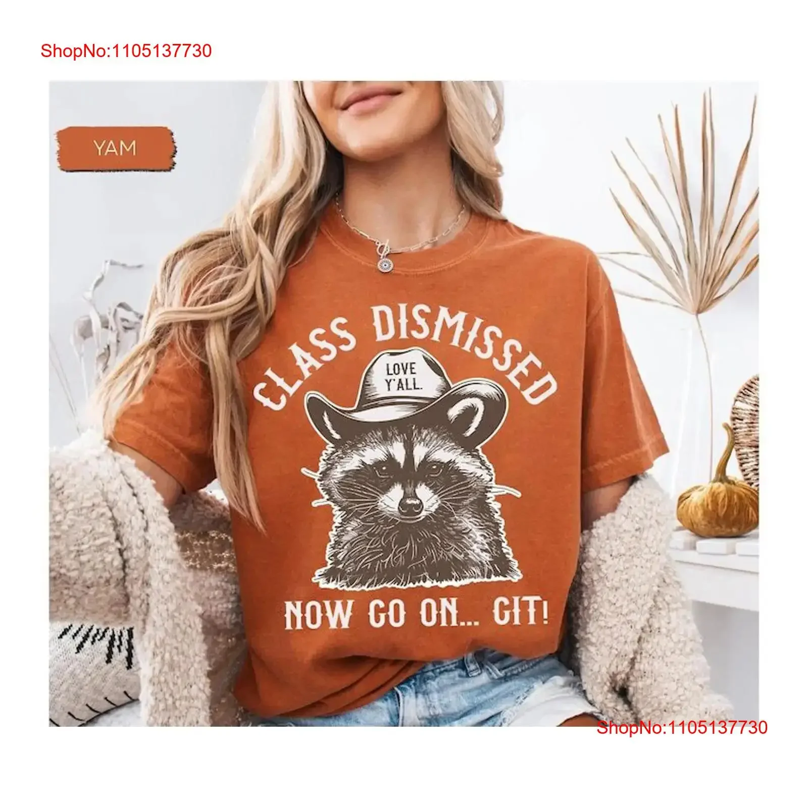 Last Day of School Teacher T Shirt Cowboy Racoon Out for Summer vintage Washed fashion Top For Everyday Wear Unisex Comfortable