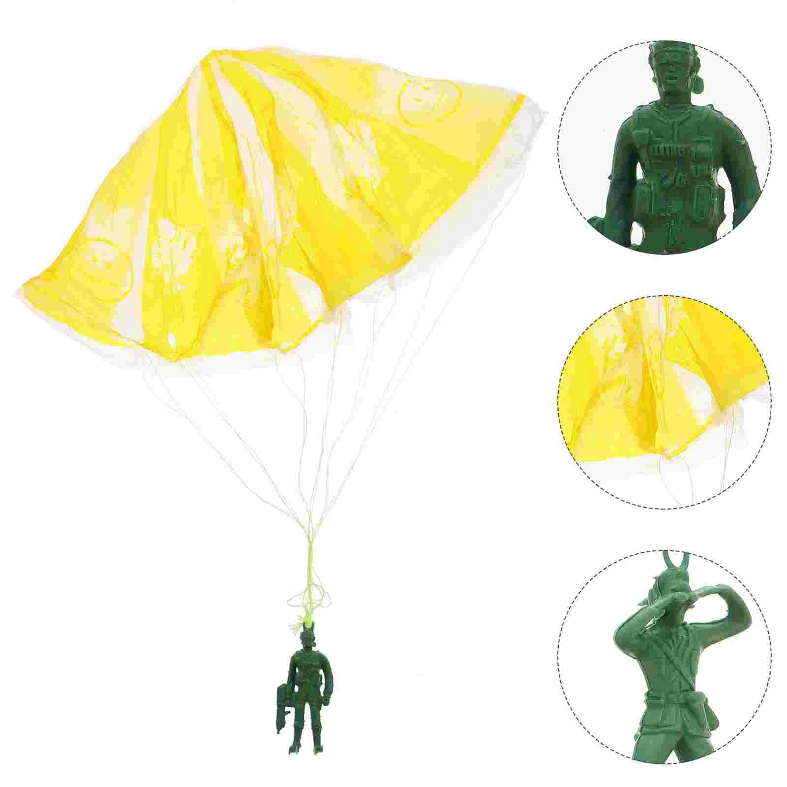 30 Pcs Toy Toys Parachute Small Outdoor Fly Plaything Mini Soldier Children's Flying Plastic