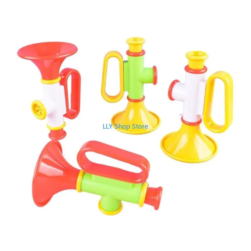 

T8UD 5 Inch Plastic Trumpet Music Toy for Kids and Toddlers Fun Musical Instruments Birthday Party Favor for Boys, Girls