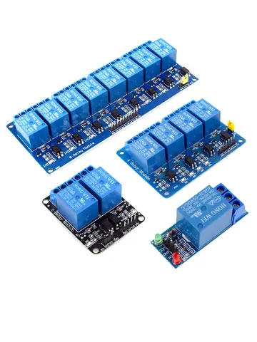 DC 5V 12V 24V 1 2 4 6 8 Channel Relay Module Board Shield with Optocoupler / High and Low Level Trigger for Arduino Raspberry