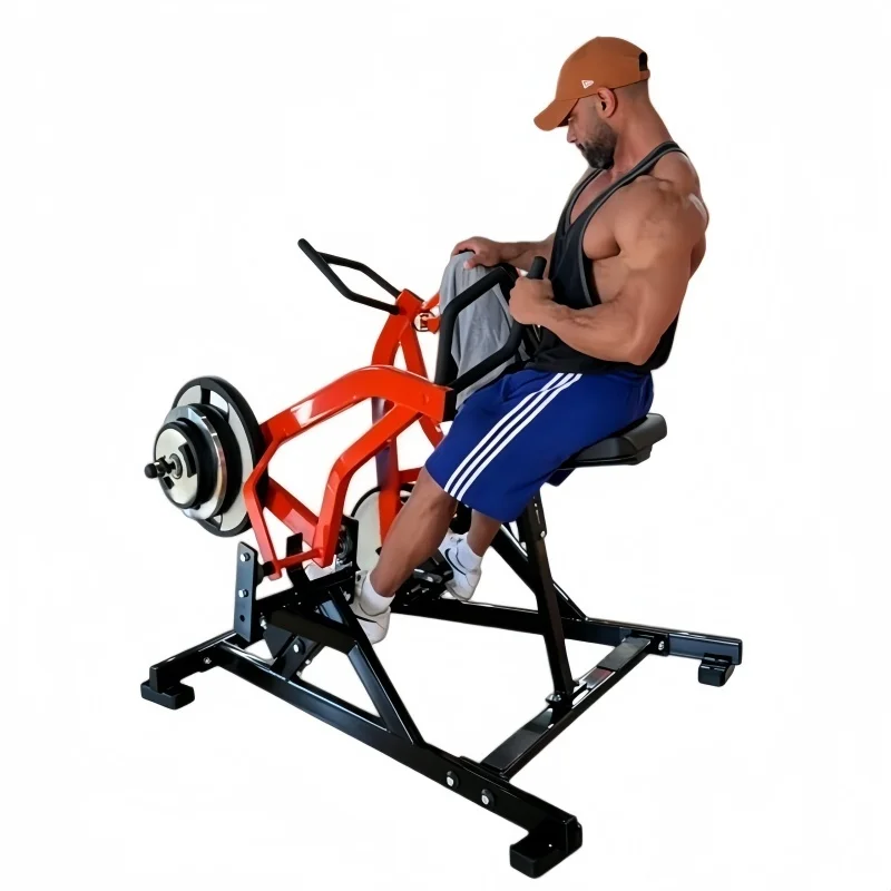 Commercial Steel Plate-Loaded Seated Row Gym Equipment Strength Training Machine for Shoulder and Arm Exercise