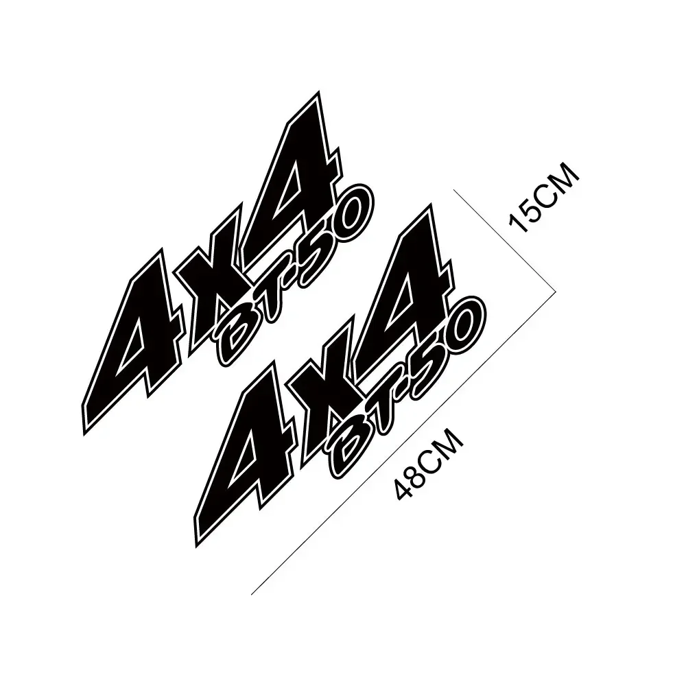 ملصق جانبي للسرير الخلفي ، ملحقات ضبط السيارات ، رسومات شاحنة ، 4x4 ، ديكور فينيل للسيارة ، غطاء شارات لمازدا BT50 BT 50 ، 2