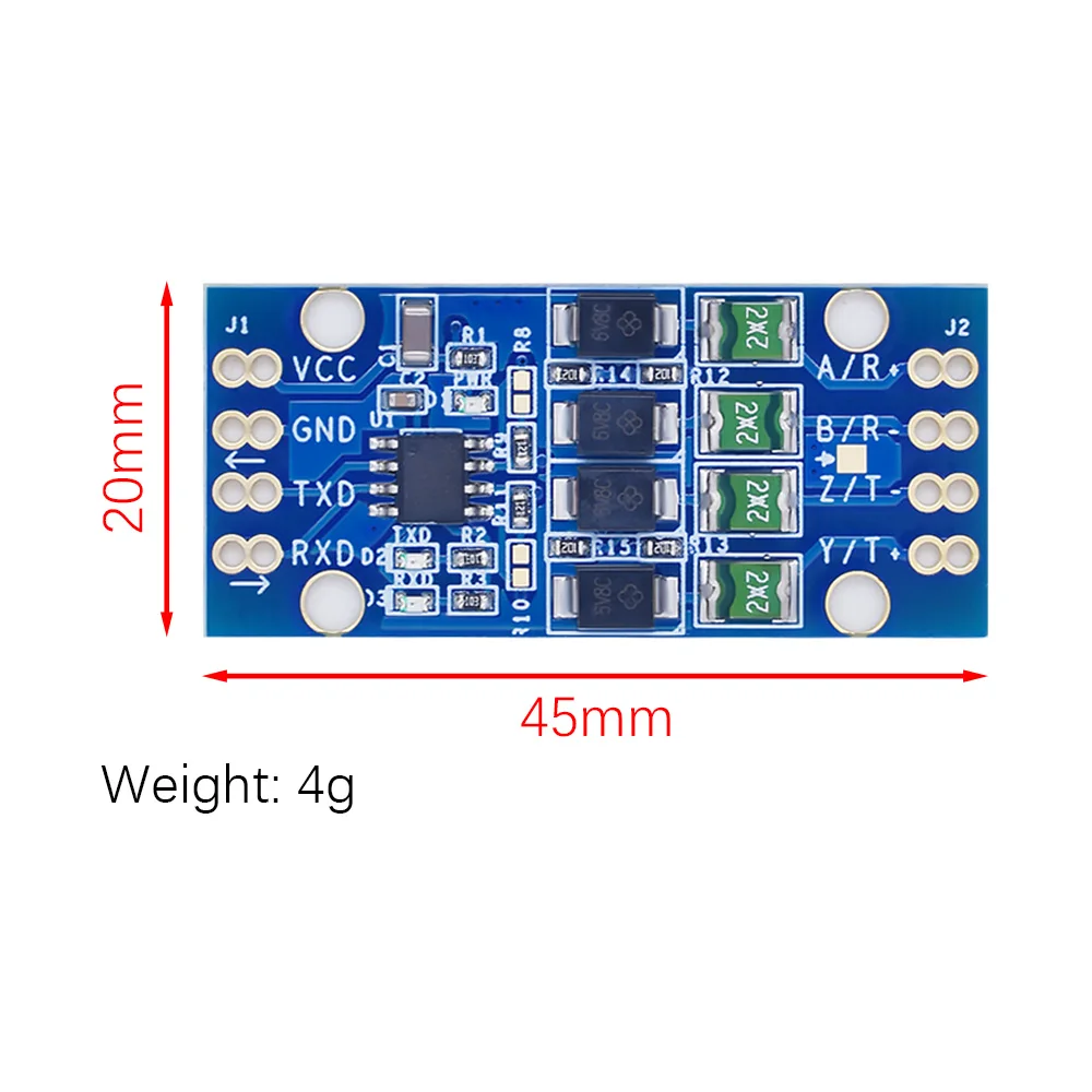 3.3V/5V RS422 TTL Two Way Signal TTL 422 Module Full Duplex 422 To Single Chip