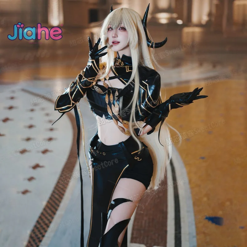 Sin Cosplay Costume Game Path to Nowhere High quality leather tops shorts cloaks gloves headwear, socks prop Halloween uniform