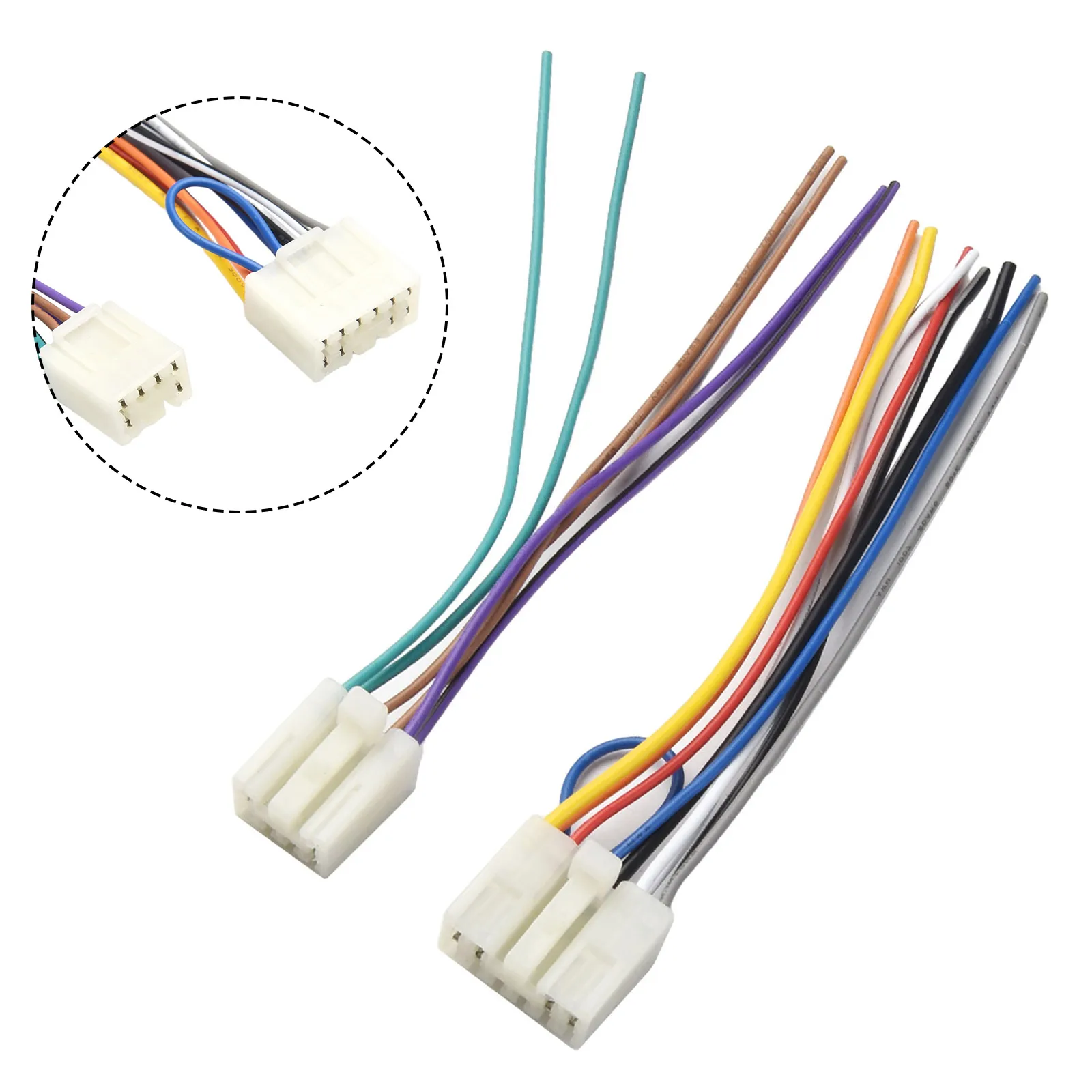 Plug-and-Play Wiring Harness Adapter Cable for Toyota Cars Connecting Aftermarket Radios to Original Equipment Wiring Looms
